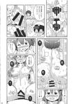  3girls admiral_(kantai_collection) anus ass ass_grab back bar_censor blush breasts censored comic doujinshi greyscale haguro_(kantai_collection) hetero highres kantai_collection large_breasts mogami_(kantai_collection) monochrome multiple_girls penis pussy sex spread_pussy sugiura suzuya_(kantai_collection) translation_request vaginal 