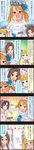  5koma aqua_eyes black_hair blonde_hair brown_hair character_name cinderella_girls_gekijou colorized comic hair_ornament highres idolmaster idolmaster_cinderella_girls komuro_chinami long_hair long_image mary_cochran multiple_girls official_art orange_hair pink_eyes red_eyes shiragiku_hotaru short_hair tall_image translated twintails yuuki_haru 