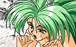  animated animated_gif blush eyes_closed fellatio female fingernails green_eyes green_hair happy horns invisible_penis kimura_takahiro open_eyes open_mouth oral pc98 pointy_ears steam_hearts tattoo tongue yea_taltekisans 