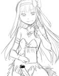  akuma_homura arm_gloves bow censored dress erection futanari hair_bow looking_at_viewer mahou_shoujo_madoka_magica monochrome shinama sketch smile 