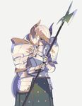  armor breastplate dungeons_&amp;_princess faulds full_armor gauntlets halberd helm helmet nagisa_kurousagi pauldrons polearm poleaxe shoulder_armor solo visor_(armor) weapon 