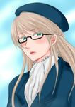  axis_powers_hetalia beret blonde_hair blue_eyes cravat fuyumura_asuki genderswap genderswap_(mtf) glasses hat long_hair solo sweden_(hetalia) 