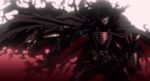  1boy alucard_(hellsing) animated animated_gif armor cape hellsing mustache vampire 