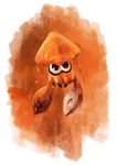  animal highres inkling no_humans orange_(color) orange_background ra_di_sh splatoon_(series) splatoon_1 squid 