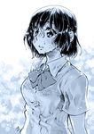  blush breasts medium_breasts open_mouth original school_uniform see-through short_hair solo takanashi_ringo wet wet_clothes 