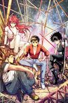  bandages black_hair brown_hair hiei_(yuu_yuu_hakusho) jungyun99 katana kurama kuwabara_kazuma long_hair multiple_boys red_hair short_hair sword urameshi_yuusuke weapon yuu_yuu_hakusho 