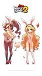  animal_ears breasts bunny_ears bunny_girl butt_crack fishnets highres large_breasts leotard maplestory maplestory_2 medium_breasts multiple_girls pantyhose 
