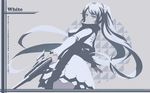  copyright_name holding holding_sword holding_weapon left-handed long_hair myrtenaster no_scar ponytail rwby silver_hair solo sword very_long_hair watermark weapon web_address weiss_schnee white_hair yijian_ma 