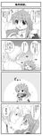  1girl asahina_mikuru comic eye_contact greyscale highres koizumi_itsuki looking_at_another maid monochrome stuffed_animal stuffed_toy suzumiya_haruhi_no_yuuutsu teddy_bear tokiomi_tsubasa translated 
