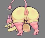6:5 absurd_res anthro areola ass_up big_butt breasts butt clothing female footwear generation_3_pokemon genitals hi_res high_heels huge_butt mostly_nude nebssik nintendo nipples pokemon pokemon_(species) pussy skitty smile solo thick_thighs