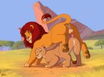 anatomically_correct anatomically_correct_genitalia anus balls disney erection felid female feral genitals head_down_ass_up hi_res lion looking_back male male/female male_on_top mammal mane nala_(the_lion_king) on_top pantherine paws penis presenting pride_rock raised_tail simba_(the_lion_king) tail teats teern the_lion_king
