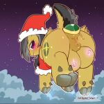 blush butt buttplug christmas christmas_clothing christmas_headwear clothing cold-blooded-twilight daring_do_(mlp) equid equine female feral friendship_is_magic fur genitals hasbro hat headgear headwear hi_res holidays hooves looking_back mammal my_little_pony pegasus plug_(sex_toy) pussy santa_hat sex_toy solo teats wings