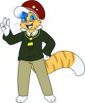 2018 3_toes 4_fingers alpha_channel anthro baggy_clothing baggy_topwear barefoot beanie biped black_eyebrows black_mouth black_whiskers blue_eyes blue_highlights blue_sclera bottomwear cat_tail cheek_tuft chokovit_(artist) clothed clothed_anthro clothed_male clothing colored dialogue_in_description digital_drawing_(artwork) digital_media_(artwork) dipstick_tail domestic_cat english_description eyebrow_through_hair eyebrow_through_hat eyebrows eyewear facial_tuft feet felid feline felis fingers fluffy fluffy_tail front_view full-length_portrait fur fur_tuft furgonomic_bottomwear furgonomics gesture glasses green_clothing green_sweater green_topwear grey_pawpads hair hat headgear headwear hi_res highlights_(coloring) looking_at_viewer louvel_labelle male male_anthro mammal markings necktie no_pupils open_mouth open_smile orange_body orange_ears orange_fur orange_markings orange_stripes orange_tail orange_tuft pants pattern_clothing pattern_hat pattern_headgear pattern_headwear pattern_necktie pawpads pin_button portrait prick_ears rectangular_glasses red_beanie red_clothing red_eyewear red_glasses red_hat red_headwear school_uniform shirt simple_background smile smiling_at_viewer solo standing striped_cheeks striped_clothing striped_hat striped_headgear striped_headwear striped_markings striped_necktie striped_tail stripes sweater tabby_cat tail tail_markings tan_bottomwear tan_clothing tan_pants teenager teeth toes tongue topwear translucent translucent_hair tuft uniform v_sign weeaboo whiskers white_background white_clothing white_hair white_hat white_headwear white_inner_ear white_markings white_nose white_shirt white_tongue white_topwear yellow_necktie young