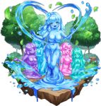  5girls :d aqua_eyes artist_request bad_source blue_eyes blue_hair blue_skin blue_slime_(mon-musu_quest!) blush breasts closed_mouth collarbone colored_skin completely_nude dirt falling_leaves faux_figurine floating_liquid flower full_body grass green_eyes green_hair green_skin green_slime_(mon-musu_quest!) hand_on_another&#039;s_shoulder hands_up heart large_breasts leaf lime_(mon-musu_quest!) long_hair looking_at_viewer medium_breasts mon-musu_quest! monster_girl monster_musume_td multiple_girls navel no_nipples no_pussy nude official_art open_mouth outstretched_arms pink_eyes pink_hair pink_skin pointy_ears purple_eyes purple_hair purple_skin purple_slime_(mon-musu_quest!) red_slime_(mon-musu_quest!) rock sitting slime_(substance) slime_girl smile solo_focus spread_arms standing third-party_source transparent_background tree white_flower yokozuwari 
