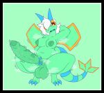 2023 3_toes anthro balls bandage belly big_balls big_breasts big_nipples big_penis blue_tongue bodily_fluids border breasts claws crouching digital_media_(artwork) feet female flygon foreskin generation_3_pokemon genital_fluids genitals green_background green_body gynomorph hair hand_behind_head huge_balls huge_penis humanoid_genitalia humanoid_penis hyper hyper_balls hyper_genitalia hyper_penis intersex long_hair masturbation musk musk_clouds navel nintendo nipples open_mouth penis pokemon pokemon_(species) precum simple_background slightly_chubby slightly_chubby_female solo steam thick_thighs toes tongue unknown_artist vein veiny_penis white_hair wings