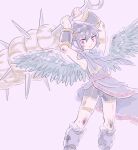  1boy ahoge angel angel_wings armlet bike_shorts black_hair club_(weapon) commentary_request dark_pit feet_out_of_frame holding holding_weapon injury kid_icarus kid_icarus_uprising looking_at_viewer male_focus nopepe scarf solo vambraces weapon wings 
