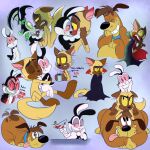 2017 8-bit-britt anthro beverage black_body black_cape black_collar black_ears black_eyes black_fur black_nose black_tail blue_collar blush blush_lines brown_body brown_ears brown_fur brown_hair brown_tail bunnicula bunnicula_(series) cape chest_tuft chester_(bunnicula) clothing collar digital_media_(artwork) domestic_cat embrace english_text eye_contact eyes_closed face_to_face fangs felid feline felis front_view fur glass green_sclera group hair half-closed_eyes hand_holding hand_on_face happy harold_(bunnicula) hi_res holding_beverage holding_glass holding_mug holding_object hug lagomorph laugh leporid long_ears looking_at_another looking_back male male/male mammal mischievous mug multicolored_body multicolored_fur narrowed_eyes on_top one_eye_closed one_eye_half-closed pose rabbit red_eyes red_sclera romantic romantic_couple scut_tail sharp_teeth short_tail side_view sitting smile spiked_collar spikes standing tail teeth tentacles text three-quarter_view tomato_juice tongue tongue_out trio tuft two_tone_body two_tone_fur two_tone_tail vampire white_body white_chest_tuft white_fur white_nose white_tail white_tuft yellow_sclera