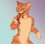 anthro blood blood_drip blood_in_mouth blood_on_face blood_string bodily_fluids crying domestic_cat dreamworks dripping dripping_blood felid feline felis fur green_eyes hanahaki_disease hi_res male mammal nude open_mouth orange_body orange_fur petals puss_in_boots_(character) puss_in_boots_(dreamworks) simple_background solo squibstash standing tabby_cat tears