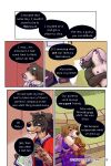 bastriw brown_eyes canid canine canis clothing comic dani_(bastriw) dialogue domestic_dog female fernando_(bastriw) flashback hi_res male mammal text yellow_eyes