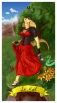 absurd_res card clothed clothing cobra female flower_accessory fool footwear hi_res high_heels humanoid markings red_clothing reptile scalie shoes snake solo tagme tail tarot tarot_card tattoo val&#039;dira val&#039;dira_(character)