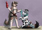 absurd_res bdsm begging canid canine canis collar dalmatian dildo domestic_dog dominant dominant_female female furry harikuran hi_res leash male mammal petplay roleplay sex_toy strapon wolf