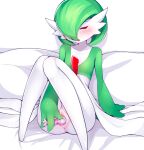  1girl blush bob_cut closed_eyes colored_skin dildo dress female_masturbation gardevoir green_hair hair_over_one_eye hatterene masturbation multicolored_skin object_insertion open_mouth pokemon pokemon_(creature) pussy pussy_juice ricegnat sex_toy two-tone_skin vaginal vaginal_object_insertion white_dress white_skin 