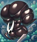 angstrom anthro arthropod big_breasts big_butt black_body black_nipples bound breasts butt empty_eyes female hi_res hollow_knight hornet_(hollow_knight) huge_breasts huge_butt hyper hyper_butt nail_(weapon) nipples non-mammal_breasts nude solo team_cherry thick_thighs