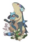  alternate_color black_fur blue_fur closed_eyes colored_skin floragato green_fur pokemon pokemon_(creature) polteageist red_eyes riolu shiny_pokemon simple_background togetic typhlosion umbreon white_background white_skin wings yumeminoideyu2 