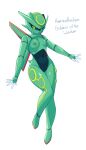  2024 5_fingers anthro anthrofied areola belly breasts digital_media_(artwork) dullyarts female fingers floating frown generation_3_pokemon genitals green_areola green_body green_eyes head_markings hi_res humanoid kaminathadam_(dullyarts) leg_markings legendary_pokemon looking_at_viewer markings nintendo nude pokemon pokemon_(species) pokemorph pupils pussy rayquaza simple_background small_breasts solo tail text white_background wings 