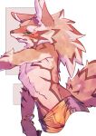  2024 anthro black_sclera brown_body brown_fur canid canine canis clothed clothing fur green_eyes hi_res holding_object jackal ka_ramono lifewonders male mammal seth_(tas) solo striped_body striped_fur stripes tail tokyo_afterschool_summoners white_body 