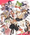  6+boys 6+girls ahoge aisaka_taiga akamatsu_yui alina_clover arcueid_brunestud ayari_(shinmai_shimai_no_futari_gohan) azumanga_daioh black_hair blonde_hair boku_to_gal_ga_fuufu_ni_naru_made brown_hair brown_sweater_vest cover dengeki_daioh emblem eromanga_sensei food green_hair guild_no_uketsukejou_desu_ga_zangyou_wa_iya_nanode_boss_wo_solo_toubatsu_shiyou_to_omoimasu gunslinger_girl hataraku_maou-sama! henrietta_(gunslinger_girl) highres holding holding_food holding_hands holding_pen holding_sword holding_weapon ichigo_mashimaro izumi_sagiri jidou_hanbaiki_ni_umarekawatta_ore_wa_meikyuu_wo_samayou jumping kirito koito_yuu koiwai_yotsuba lammis_(jidou_hanbaiki_ni_umarekawatta_ore_wa_meikyuu_wo_samayou) long_hair mahouka_koukou_no_rettousei maou_sadao matsuoka_miu medium_hair misaka_mikoto mitsuboshi_colors momose_runa mukaido_manaka multi_(to_heart) multiple_boys multiple_girls nagi_no_asukara nakanaka_kishou_na_mitsuya-san nakatani_nio nanami_touko ninin_ga_shinobuden ninja noda_(omiai_ni_sugoi_comyushou_ga_kita) omiai_ni_sugoi_comyushou_ga_kita onsokumaru orange_hair pen red_hair sachi_(shinmai_shimai_no_futari_gohan) sakaki_(azumanga_daioh) school_emblem school_uniform shakugan_no_shana shana shiba_miyuki shin_no_jitsuryoku_wa_girigiri_made_kakushiteiyou_to_omou shinmai_shimai_no_futari_gohan shinobu_(ninin_ga_shinobuden) short_hair shorts shorts_under_skirt sitting smile standing summer_uniform sweater_vest sword sword_art_online tinasha_(unnamed_memory) to_heart to_heart_(series) toaru_kagaku_no_railgun toaru_majutsu_no_index tohmi_higashi_high_school_uniform tokiwadai_school_uniform toradora! tsukihime unnamed_memory weapon yagate_kimi_ni_naru yotsubato! yuno_astario 