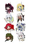  :d ahoge animal_ears battle_rifle black_hair blonde_hair blue_eyes blue_skin bow_(weapon) breasts bridal_gauntlets brown_eyes bunny_ears bunny_tail cape capelet chibi claws cleavage collar cuffs dark_elf dark_skin dragon_girl dragon_horns dragon_tail dragon_wings elf gate_-_jieitai_ka_no_chi_nite_kaku_tatakaeri giselle_(gate) gloves green_eyes grin gun halberd helmet highres horns howa_type_64 jewelry kuribayashi_shino lelei_la_lalena long_hair medium_breasts military military_uniform multiple_girls necklace open_mouth panzerfaust-3 pendant pina_co_lada_(gate) pointy_ears polearm purple_eyes red_cape red_eyes red_hair rifle ringed_eyes rory_mercury sao_satoru scythe shackles sharp_teeth silver_hair simple_background slave slit_pupils smile staff tail teeth tuka_luna_marceau tyuule uniform weapon white_background white_hair white_skin wings yao_haa_dushi yellow_eyes 