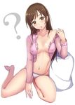  ? ashita_(2010) bad_id bad_twitter_id breasts brown_eyes brown_hair covered_nipples idolmaster idolmaster_cinderella_girls long_hair medium_breasts nitta_minami open_clothes open_mouth panties solo underwear 