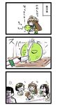  3koma 4girls admiral_(kantai_collection) comic food fruit haruna_(kantai_collection) hiei_(kantai_collection) kantai_collection kirishima_(kantai_collection) kongou_(kantai_collection) lr_hijikata melon multiple_girls quality_cabbage 