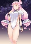  blush breasts character_request choker copyright_request earrings hoop_earrings jewelry large_breasts long_hair panties pink_hair pink_panties pyz_(cath_x_tech) solo star_(sky) thighs twintails underwear very_long_hair 