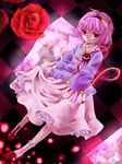  bad_id bad_pixiv_id cable eyes flower hairband heart komeiji_satori petticoat pink_hair red_eyes red_flower red_rose rose short_hair slippers solo third_eye touhou tsuguha 