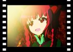  ayuosu film_border film_strip kaenbyou_rin red_eyes red_hair solo touhou 