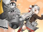  &gt;_&lt; akizuki_(kantai_collection) amatsukaze_(kantai_collection) blush chou-10cm-hou-chan closed_eyes kantai_collection long_hair mavuki multiple_girls rensouhou-kun uniform 