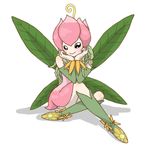  1girl boots digimon fairy fairy_wings female lillymon smile solo wings 