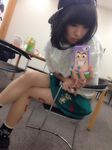  asian buzz_lightyear hat nail_polish phone photo skirt socks tagme 