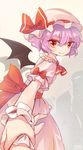  arm_ribbon artist_name bad_id bad_pixiv_id bat_wings bow dated dress hat hat_bow lilith_(lilithchan) looking_at_viewer mini_wings mob_cap orange_eyes out_of_frame pink_dress pov pov_hands puffy_short_sleeves puffy_sleeves purple_hair red_bow red_eyes remilia_scarlet ribbon short_hair short_sleeves smile solo_focus touhou white_hat wings wrist_cuffs wrist_grab 