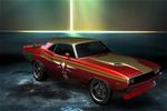 american_flag car car_show customized dodge dodge_challenger eagle_triforce front game motor_vehicle need_for_speed:_undercover no_humans the_legend_of_zelda triforce vehicle 