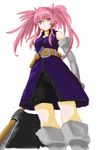  absurdres axe blue_eyes boots highres knee_boots osugitopiiko pink_hair presea_combatir tales_of_(series) tales_of_symphonia twintails weapon 