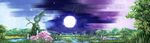  forest full_moon highres landscape long_image moon mountain nature no_humans original river same_2009 scenery sky star_(sky) starry_sky tree water waterfall wide_image 