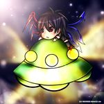  aeji_mashimaro black_hair chibi female houjuu_nue red_eyes touhou ufo wings 