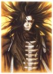  ashura_(samurai_spirits) black_hair hair_over_one_eye kita_senri long_hair male_focus official_art samurai_spirits solo yellow_eyes 