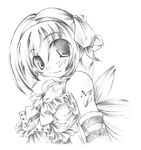  arm_warmers bad_id bad_pixiv_id graphite_(medium) greyscale hairband kanon monochrome solo traditional_media tsukimiya_ayu wings yamada_yuuki 