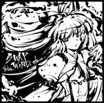  fujiwara_no_mokou greyscale lowres monochrome solo tokiame touhou 