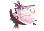  bat_wings cuboon hat lavender_hair red_eyes remilia_scarlet short_hair solo touhou wings 