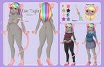  blonde_hair breasts clothing dani_taylor feet female fishnet hair high_heels mammal model_sheet mouse open_mouth purple_eyes rainbow rodent solo video_games warcraft world_of_warcraft 